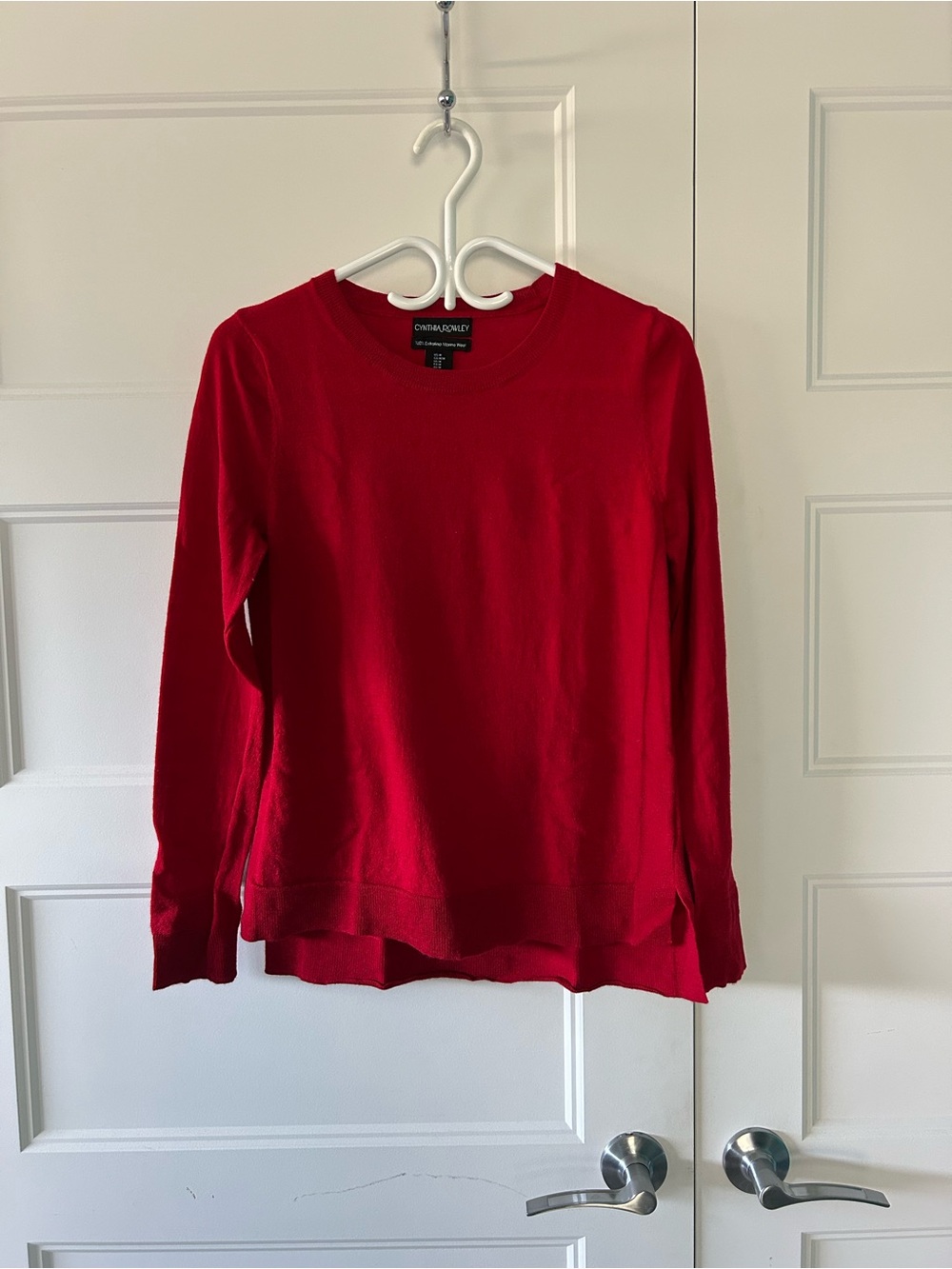 Cynthia Rowley Red merino wool sweater